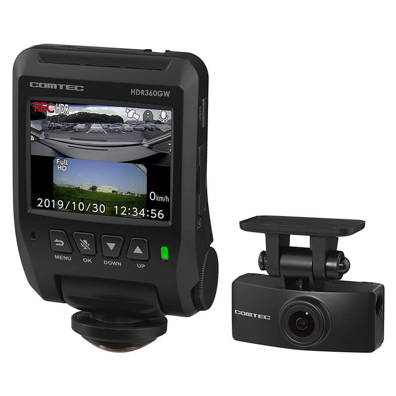 ドライブレコーダー 360度カメラ リヤカメラ HDR360GW コムテック
