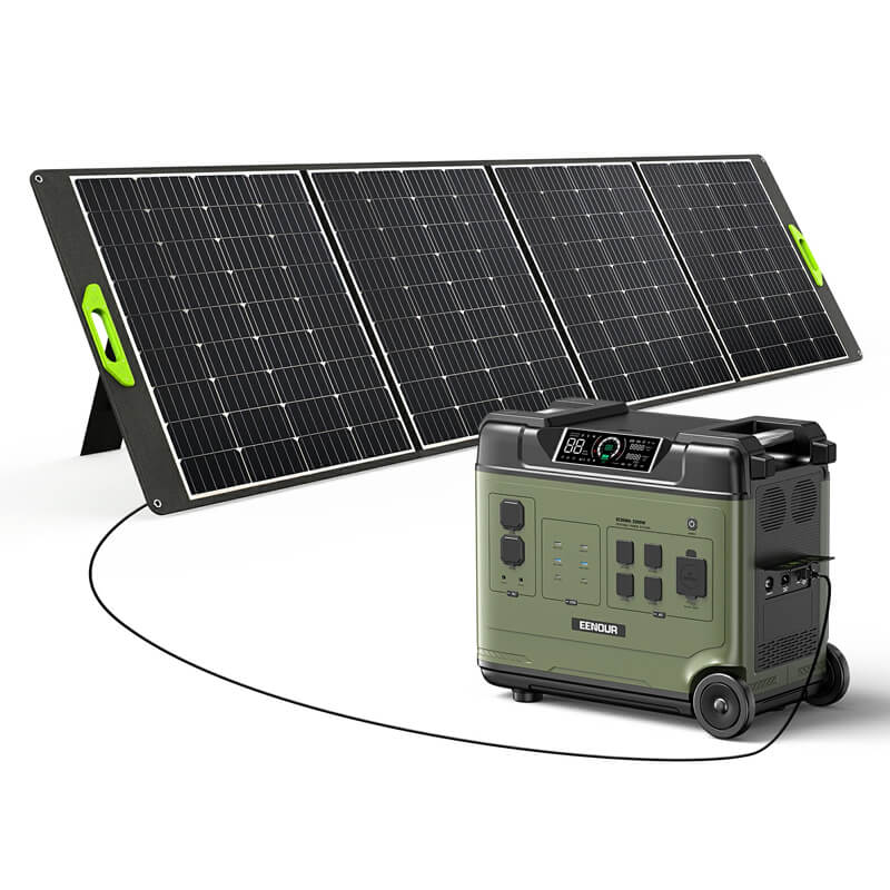 ポータブル電源 ソーラーパネル エアコン 電気代節約 P5000 EENOUR